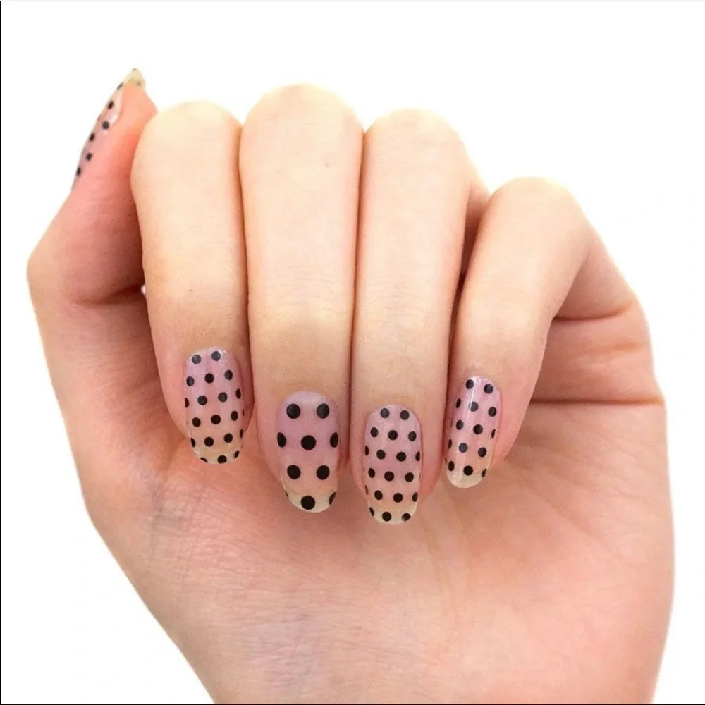 *Retired* Color Street: Polka Dot-Com | Spots Clear Overlay Black Party Spring